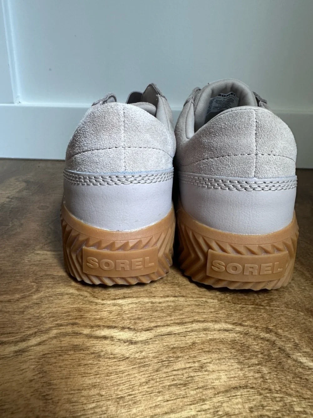 Sorel Light Taupe Slip-On Suede Sneakers size 12